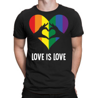 Love Is Love Lgbt Rainbow Heart T-shirt | Artistshot