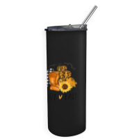 Love Peace Fall Halloween Pumpkin Emotions Smiling Costume Skinny Tumbler | Artistshot