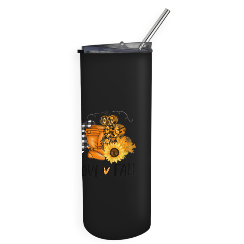 Love Peace Fall Halloween Pumpkin Emotions Smiling Costume Skinny Tumbler | Artistshot