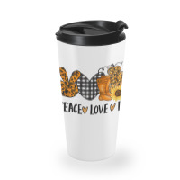 Love Peace Fall Halloween Pumpkin Emotions Smiling Costume Travel Mug | Artistshot