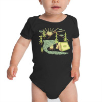 Camping T  Shirt Camping Inside A Book I Love To Read Illustration Mad Baby Bodysuit | Artistshot