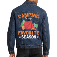 Camping T  Shirt Camping Is My Favorite Season T  Shirt Men Denim Jacket | Artistshot