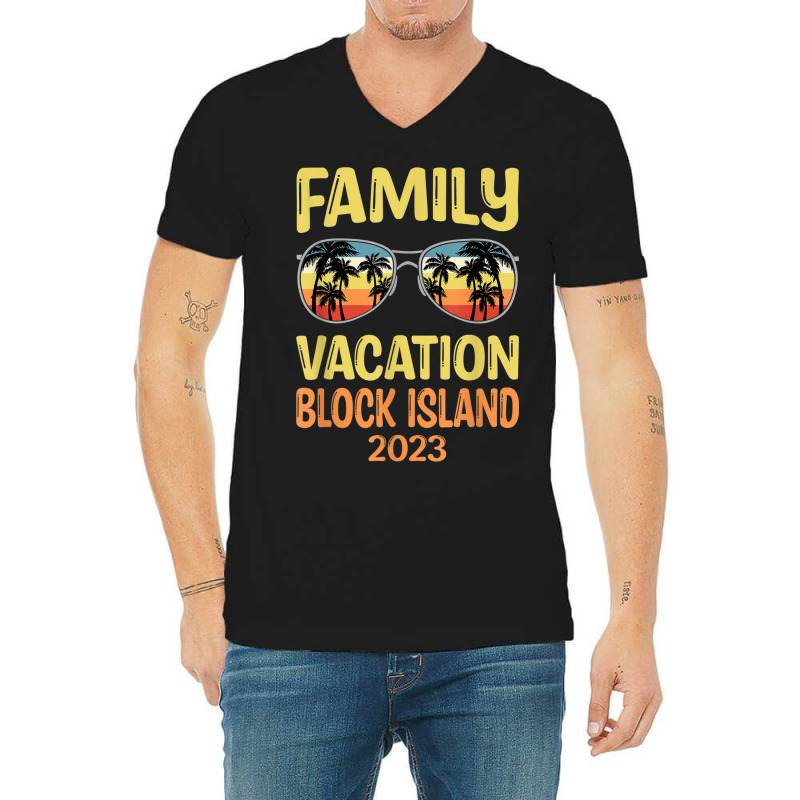 Family Vacation Block Island 2023 V-Neck Tee by Outpost | Artistshot