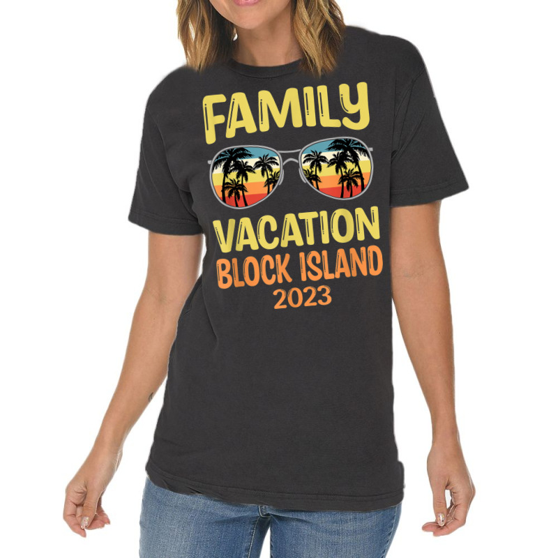 Family Vacation Block Island 2023 Vintage T-Shirt by Outpost | Artistshot