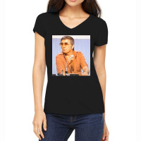 Richard Dawson 1978 Color Photo Classic Women's V-neck T-shirt | Artistshot