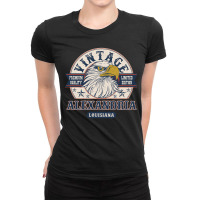 Retro Bald Eagle Alexandria Louisiana Vintage Limited Edition Ladies Fitted T-shirt | Artistshot