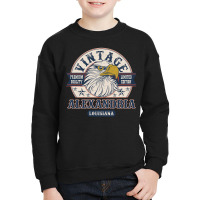 Retro Bald Eagle Alexandria Louisiana Vintage Limited Edition Youth Sweatshirt | Artistshot