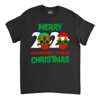 Merry Quarantine Christmas 2020 Masked Elf Santas Classic T-shirt | Artistshot