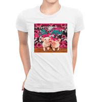 Be Mine Valentine's Day Pigs Ladies Fitted T-shirt | Artistshot