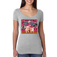 Be Mine Valentine's Day Pigs Women's Triblend Scoop T-shirt | Artistshot