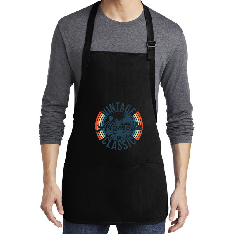 I Love Alameda California Retro Vintage Classic Limited Edition Medium-length Apron | Artistshot