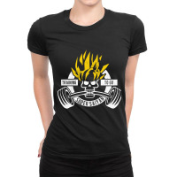 Training To Go Super Saiyan Distressed Style Ladies Fitted T-shirt | Artistshot