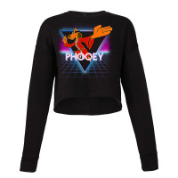 Hong Kong Phooey Retro 80s Neon Landscape Cropped Sweater | Artistshot