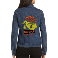 I Met The Ghost Of Oakhaven And Lived Ladies Denim Jacket | Artistshot