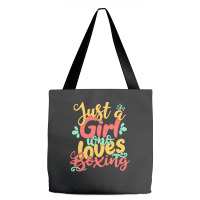 Just A Girl T  Shirt Just A Girl Who Loves Boxing Gift Product T  Shir Tote Bags | Artistshot