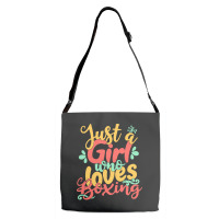 Just A Girl T  Shirt Just A Girl Who Loves Boxing Gift Product T  Shir Adjustable Strap Totes | Artistshot