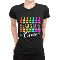 Team Head Start Crew Back To School Crayons Kids Teacher Ladies Fitted T-shirt | Artistshot