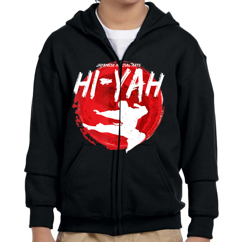 Cool Japanese Martial Arts Kiai Hi-yah Youth Zipper Hoodie by cm-arts | Artistshot