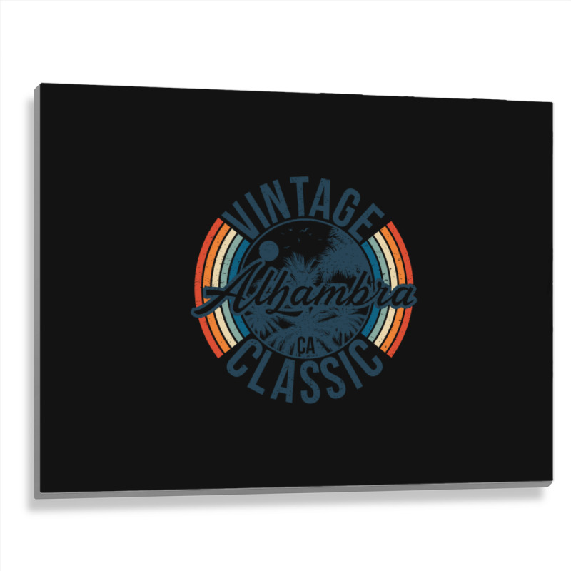 I Love Alhambra California Retro Vintage Classic Limited Edition Metal Print Horizontal | Artistshot