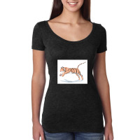 Magic Novels Jumping Tiger Women's Triblend Scoop T-shirt | Artistshot