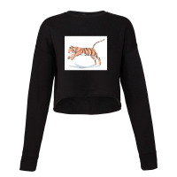 Magic Novels Jumping Tiger Cropped Sweater | Artistshot