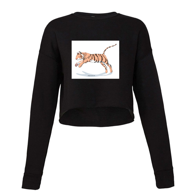 Magic Novels Jumping Tiger Cropped Sweater by LawrenceRisner | Artistshot