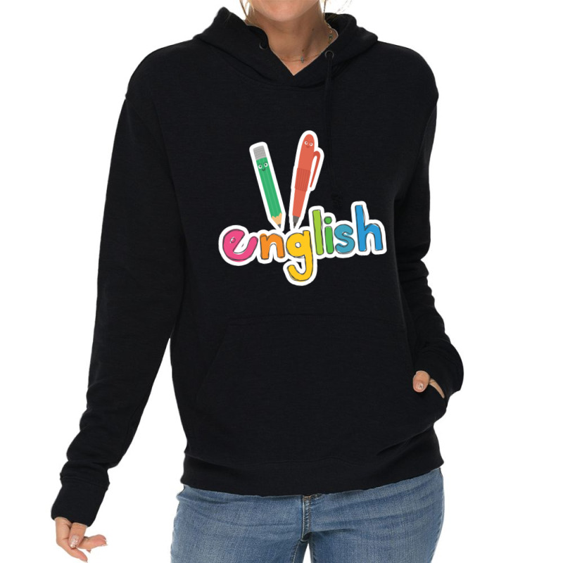 Peach English School Subject Lightweight Hoodie | Artistshot