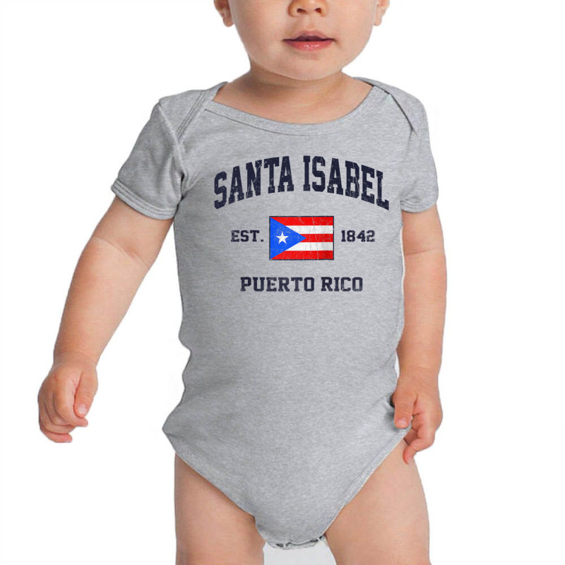 Santa Isabel Puerto Rico Vintage Boricua Flag Athletic Style Raglan Ba Baby Bodysuit by cm-arts | Artistshot