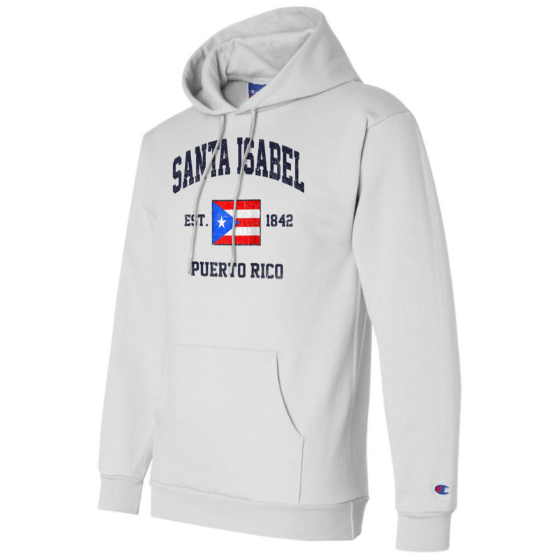 Santa Isabel Puerto Rico Vintage Boricua Flag Athletic Style Raglan Ba Champion Hoodie by cm-arts | Artistshot