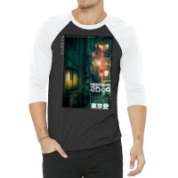 Dark City Green Vibe 3/4 Sleeve Shirt | Artistshot