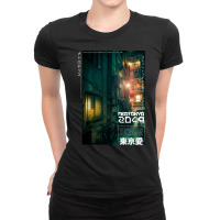 Dark City Green Vibe Ladies Fitted T-shirt | Artistshot