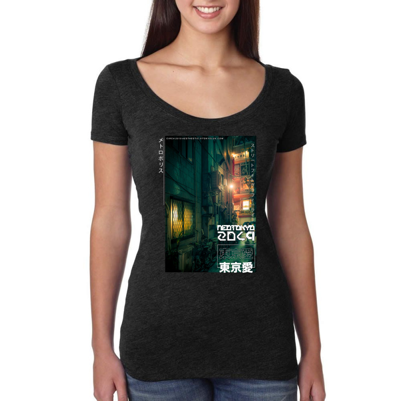 Dark City Green Vibe Women's Triblend Scoop T-shirt by femalesbaubles | Artistshot