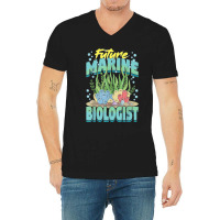 Future Marine Biologist Ocean Life Marine Biology Student V-neck Tee | Artistshot