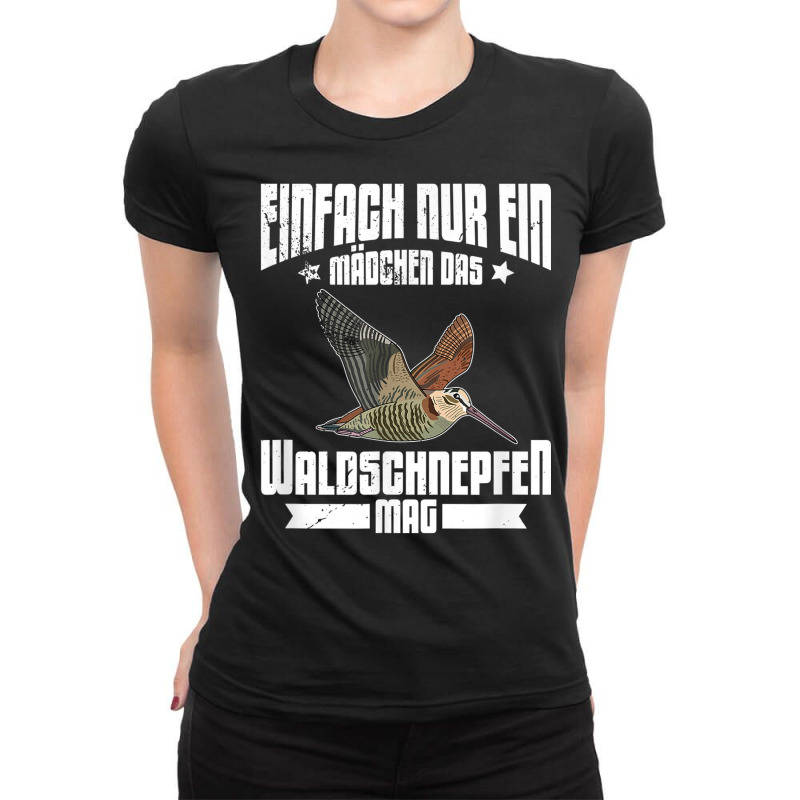 Woodcock Biologist Ornithologist Ladies Fitted T-Shirt by Fashonus | Artistshot