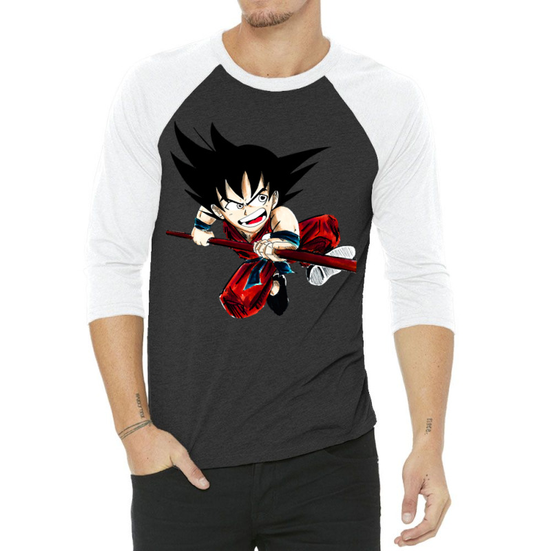 Kakarot Son Goku The Earth Saiyan In Dragonball 3/4 Sleeve Shirt by laughingtuy | Artistshot