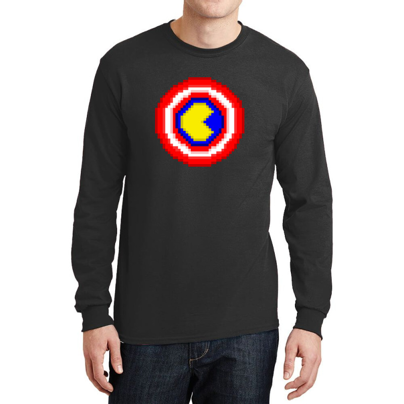 American Pacman Shield Long Sleeve Shirts by antorbesar | Artistshot