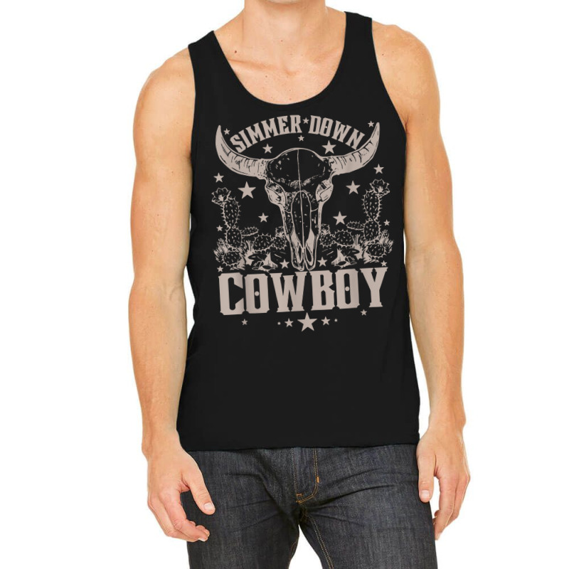 Simmer Down Cowboy Cowgirl Tank Top | Artistshot