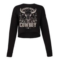 Simmer Down Cowboy Cowgirl Cropped Sweater | Artistshot