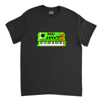 Retro Green Keyboard Synthesiser - Glitchy Mix Classic T-shirt | Artistshot