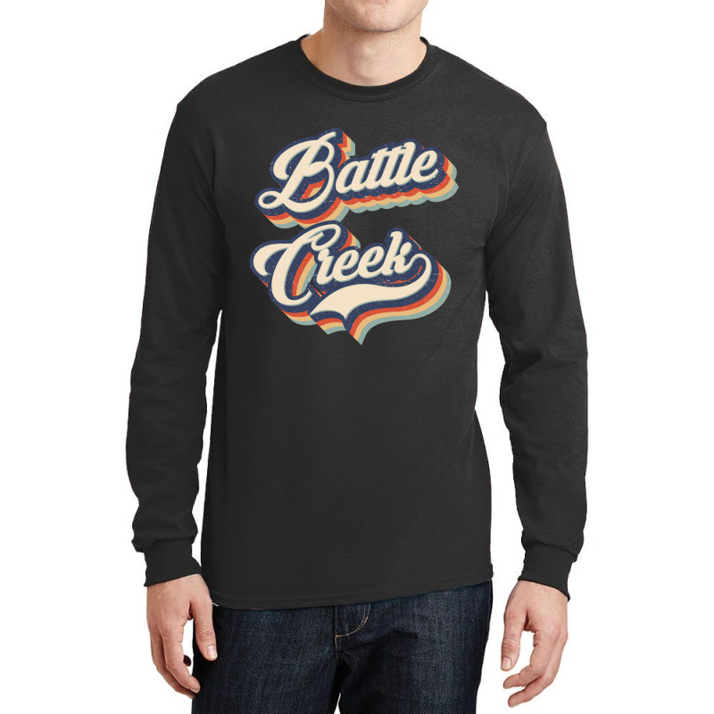 I Love Battle Creek City Usa Retro Vintage Long Sleeve Shirts by HydraAntBoxing | Artistshot