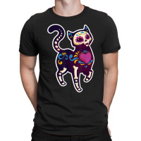 Cute Day Of The Dead Mexico Calavera Sugar Skull Cat Moon T-shirt | Artistshot