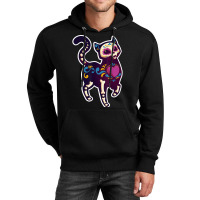 Cute Day Of The Dead Mexico Calavera Sugar Skull Cat Moon Unisex Hoodie | Artistshot