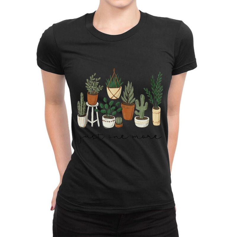 Just One More Retro Plants Botanical Gardening Lovers Gift Tank Top Ladies Fitted T-Shirt by cm-arts | Artistshot