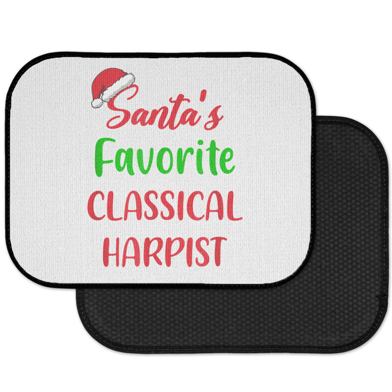 Santas Favorite Classical Harpist   Classical Harp Christmas T Shirt Rear Car Mat | Artistshot