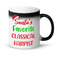 Santas Favorite Classical Harpist   Classical Harp Christmas T Shirt Magic Mug | Artistshot