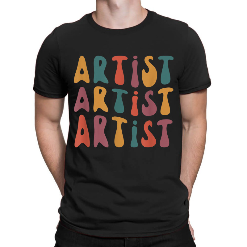 Artist Groovy Retro Colorful Design Graphic Artist Artistic T-shirt | Artistshot