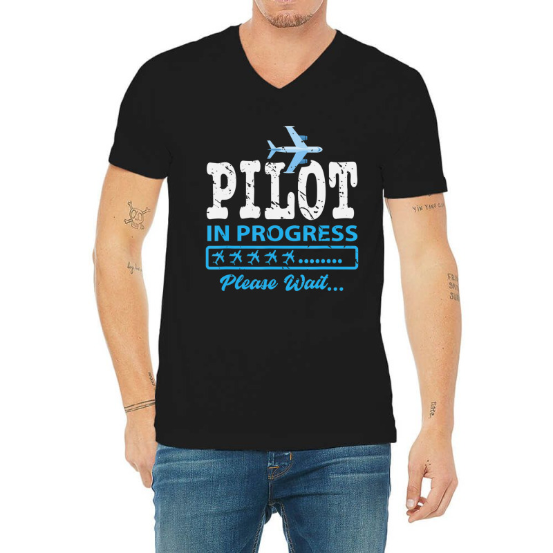 Future Pilot Aviation Student Pilot V-neck Tee | Artistshot