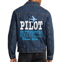 Future Pilot Aviation Student Pilot Men Denim Jacket | Artistshot