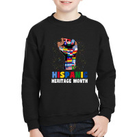 Hispanic Heritage Month Colorful Countries Flags Latinx Hand Youth Sweatshirt | Artistshot