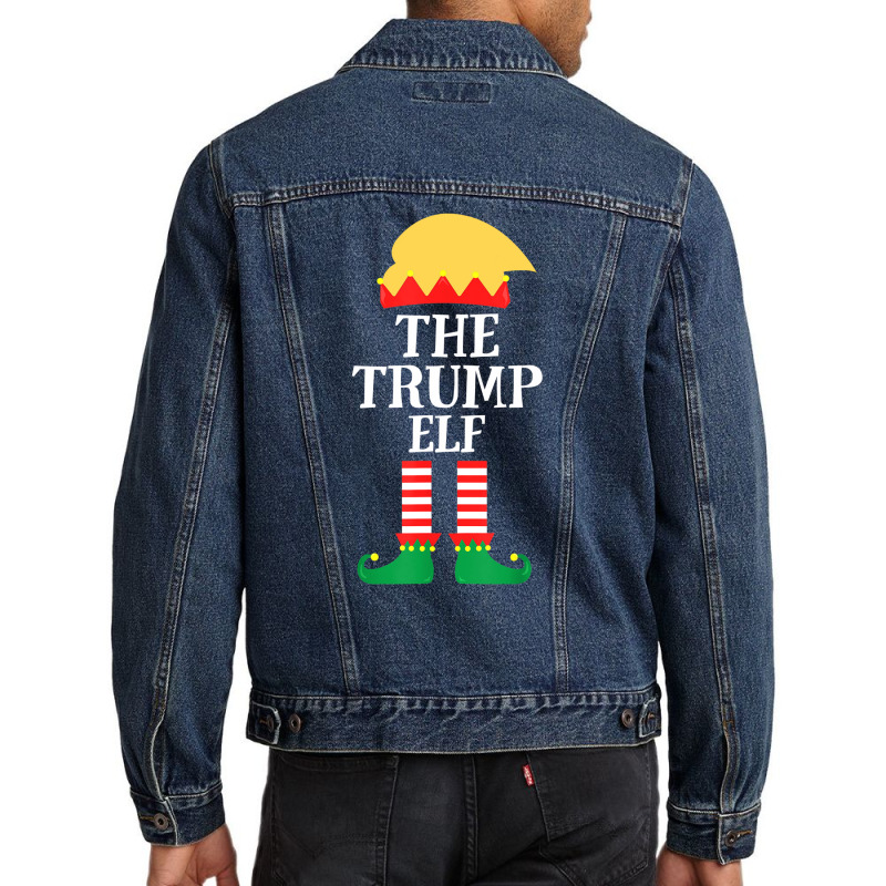 Trump Elf Matching Family Group Christmas Party Pajama Men Denim Jacket | Artistshot